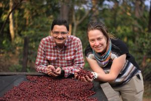 Santa Felisa farm holding beautiful ripe berries